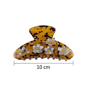 千金优雅碎花发夹大号龟壳PVC发夹女士时尚发饰批发 - Product Image 3