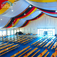 18x20m 18x25m 18x30m tente pour salles de classe tente cabbana avec rideaux équipement mobile de location de salle de mariage pour événements
