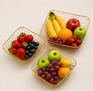 Home <b>Storage</b> Decorative Art Deco <b>Basket</b> Organizer Multipurpose Container Fruit <b>Basket</b> For Kitchen Counter <b>Storage</b> - Product Image 3