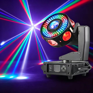 Luces Láser de Cabeza Móvil con Efecto Meteoro LED RGBW de Llama Brillante, Chorro Dinámico de Chispas, para Espectáculos Profesionales de <span class=keywords><strong>DJ</strong></span>, Conciertos y Eventos de Fiesta - Product Image 1