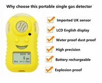 Détecteur de gaz unique Portable CE ATEX CH4 O2 H2S CO CL2 H2 CO2 NOx détecteur d'alarme de gaz