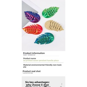 Figurine d'animal simulée Trilobite, décoration suspendue et de bureau, imprimée en 3D, cadeau souvenir de collection pour enfants - Product Image 6