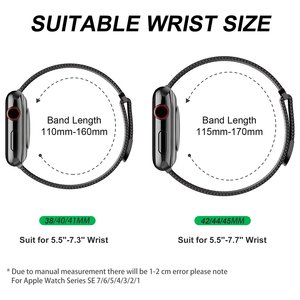 <span class=keywords><strong>Correa</strong></span> de reloj magnética Milanese Loop de 49 mm y 46 mm para <span class=keywords><strong>Apple</strong></span> Watch Ultra 3 2 Series 11 10 9 SE 3 2, <span class=keywords><strong>correa</strong></span> de malla metálica de acero inoxidable para hombre - Product Image 6