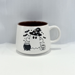 Good Price New Eco-friendly Food Safe Dishwasher & Microwave Safe Cartoon Pattern White Frosted <b>Ceramic</b> <b>Mugs</b> - Product Image 6