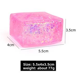 JY Juguete Antiestrés de Diseño Lindo y Popular, TPR, para Estudiantes de Primaria, Cubo de Hielo con Sirope de Cielo Estrellado, de Rebote Lento - Product Image 4