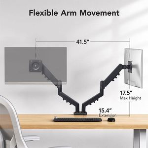 Cost Effective Spring Assisted Dual Monitor Arm 17"-32" Computer VESA Mount Dual Monitor Stand <b>Bracket</b> - Product Image 5