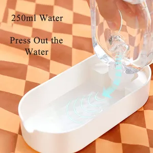 Modern 2 in 1 Plastic Dog & Cat Food Storage Portable Pet <b>Water</b> <b>Container</b> Dog Feeder Puppy Drinking Bowl - Product Image 3