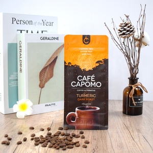 Válvula de un solo lado 125g 250g 500g 1kg bolsas de café 8 lados sellados papel de aluminio impreso bolsa de embalaje de granos de café - Product Image 3