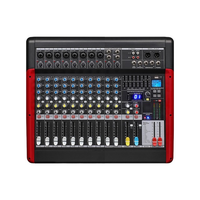 T Professional Best Digital Audio Mixer Sound 8 Mono+2 Stereo Channel Studio Recording Audio Mixing Console Mixer