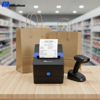 Printer Thermal POS Milestone MHT-P80I 80mm dengan Antarmuka USB/LAN/RJ11 Stok-Tersedia Garansi 1 Tahun untuk Pencetakan Struk Faktur Toko
