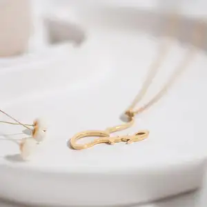 Inspire jewelry Stainless Steel Arabic Jewelry Patience Necklace Dainty Lady Arabic Font Letter Personalized Gold Plated Arabic