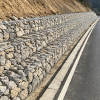 Malla de Alambre Hexagonal Galvanizada, Cajas de Gabiones Tejidas, Jaulas de Piedra de Instalación Rápida para Muros de Contención, Protección Ecológica de Jardines