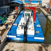 Drague à aspiration de sable pour l'extraction de sable de rivière en Afrique, bateau de dragage de lac, machine de dragage flottante pour l'entretien des ports