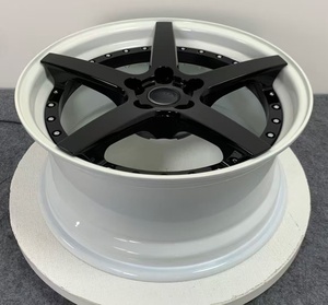 Jantes en aluminium forgé noir personnalisées, design à cinq branches, 30/40/25/25 mm, 98/100 mm, <span class=keywords><strong>AMG</strong></span> Audi, nouvelles jantes pour voitures particulières - Product Image 2