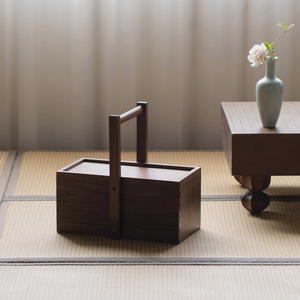 Biểu tượng tùy chỉnh trượt Top Walnut hộp gỗ với thực xử lý truyền thống dovetail mộc retro phong cách lưu trữ trường hợp bán buôn - Product Image 3