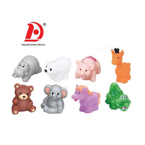 HUADA güzel farklı çeşit bebek küçük yumuşak plastik hayvan banyo düdük sıkmak küvet yüzen oyuncak ile oyuncak seti - Product Image 1