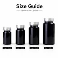 Pot à gommes à mâcher à large ouverture de 1 oz, 2 oz, 3 oz, 4 oz avec bouchon à vis, petite bouteille en plastique de qualité alimentaire avec couvercle, emballage personnalisé pour compléments alimentaires