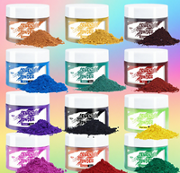TIMESRUI 150G/Bouteille Poudre de Pigment Teintant Direct à Base d'Eau de Qualité Supérieure 12 Couleurs Non Toxique Inodore Respectueux de l'Environnement Jesmonite