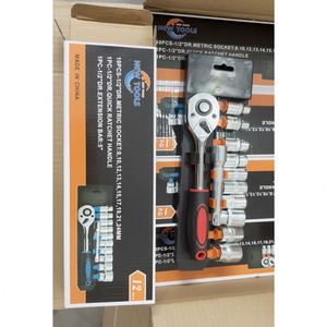 Kit d'outils professionnel pour mécanicien automobile, à commande manuelle, avec douilles 1/4 ", 3/8 ", 1/2 ", personnalisable OEM - Product Image 5