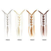 Wig rambut sintetis gaya bohemian Shinein, kepang setengah kepala, ekstensi rambut kepang putri dengan jepit BB