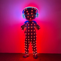Pemasok OEM warna berubah pakaian boneka isi ulang kostum cosplay robot LED untuk panggung pertunjukan menari pesta pertunjukan