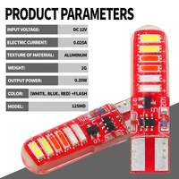 Ampoule LED T10, ampoule LED clignotante 194 W5W 4014 LED RGB, ampoules stroboscopiques pour voiture, éclairage de dôme, de tableau de bord, de porte, de plaque d'immatriculation, éclairage de stationnement universel