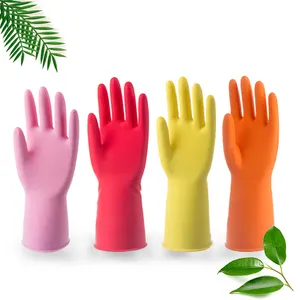 Gants de lavage de la vaisselle de haute qualité ménage nettoyage antidérapant cuisine Durable lavage de la vaisselle gants en Latex imperméables pour la maison