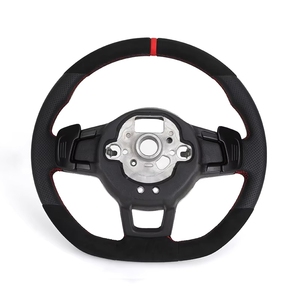 Volante Deportivo de Cuero Semiperforado R <span class=keywords><strong>Line</strong></span> para VW Golf 5 6 7 R MK5 6 7 Polo CC - Product Image 2