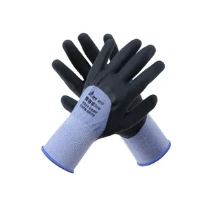 新明辉工业安全橡胶护手批发建筑防滑握把重型乳胶涂层工作手套