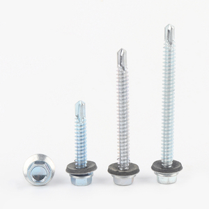 <span class=keywords><strong>Tornillos</strong></span> de rosca autoperforantes revestidos de zinc con cabeza hexagonal con arandelas Clase a BoZhan para techos de paneles sándwich de acero inoxidable 304 - Product Image 3