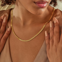 EMANCO 10 pièces Collier chaîne cubaine pour homme en acier inoxydable Bijoux punk tendance pour femme 2MM/3MM/4MM/6MM/8MM Vente en gros