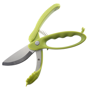 Hot Sell <strong>Multi</strong> <strong>Function</strong> 6 in 1 Vegetable Chopper Salad Tongs <strong>Scissors</strong> Stainless Steel Fruit Salad Cutting Tools With Soft Grip - Product Image 1