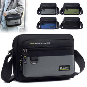 Bolso cruzado a la moda para hombre, bolso de hombro pequeño de tela Oxford duradero para uso diario, gris, azul, negro, verde, Color sólido, primavera - Product Image 1