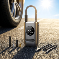 Car ABS Wireless Portable Mini Electric Tire Inflator Handheld Rechargeable Digital Display Lighting Air Pump