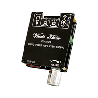Module d'amplificateur audio numérique BT WUZHI AUDIO ZK-1002A, module sonore stéréo 2.0, double canal 100W+100W