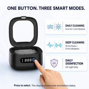 Nettoyeur ultrasonique 52 kHz USB pour appareils dentaires, mini boîte de lavage pour protège-dents, pour la maison et les voyages - Product Image 2