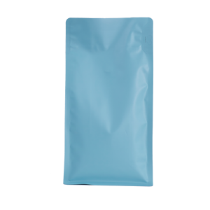 Bolsa de Fondo Plano con Cierre de Cremallera de 8 Lados, Bolsa de Café Azul Personalizada, Bolsa de Café de Plástico con Válvula, Entrega Rápida - Product Image 4