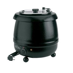 Scaldavivande in ferro smaltato da 2,5 litri con coperchio in vetro per uso in cucina - Product Image 1