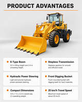 Chargeuse sur pneus 4x4 de fabrication chinoise, certifiée CE EPA, hydraulique, agricole, diesel, pour travaux municipaux et manutention de marchandises