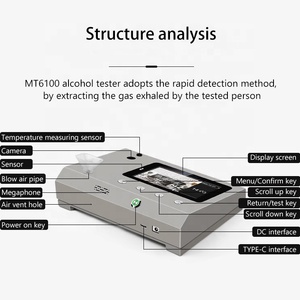 MT6100 Facial Recognition Alcohol <strong>Detector</strong> Pre Job Check-in Wall Mounted on Buses and Railways Mining Integrated <strong>Machine</strong> - Product Image 2