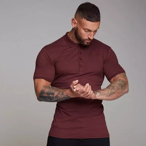 Ropa de gimnasio con estampado personalizado de alta calidad para hombres camiseta de compresión de patrón sólido para culturismo músculo Fitness lavado - Product Image 6