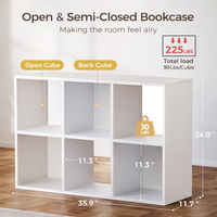Mobile Contenitore Cubo Minimalista in Legno Bianco, Grande Capacità, Salvaspazio, Durevole, per Soggiorno, Camera da Letto, Sala da Pranzo