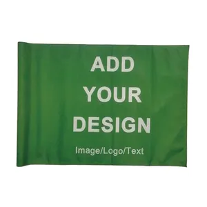 2024 New Design Promotion Wholesales High Quality Vivid Color Outdoor Custom Golf Flag with Tube Inserted Waterproof Putting