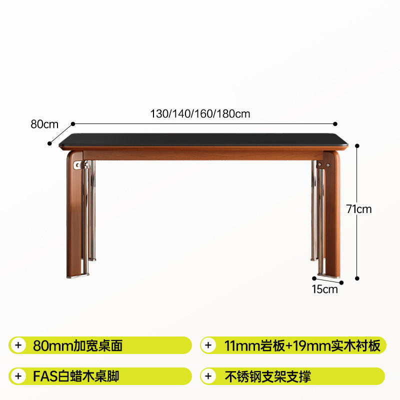 Mesa de Comedor Atemporal [Piedra Sinterizada Negra]