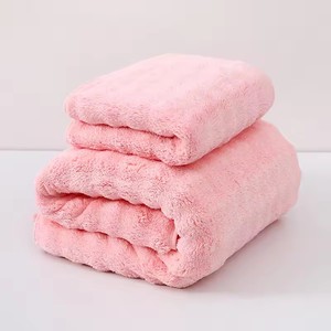 Soft Eco-Friendly <b>Microfiber</b> Bath <b>Towel</b> Set Thickened Enlarged Child-Proof Home Use Water-Absorbing Quick-Dry Solid Color - Product Image 3