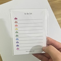Livre mémo créatif de grande valeur rectangulaire coloré nuage thème to-do liste étudiant Simple Portable Plan carnet de notes