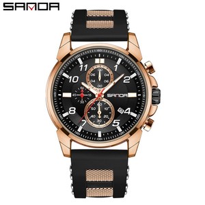 Reloj de Cuarzo Sanda 5506 para Hombre con Calendario de Seis Agujas, Cronógrafo Luminoso de Negocios, Resistente al Agua - Product Image 1