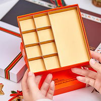 Neujahrs-Geschenkboxen: Hochwertige, Wasserdichte DIY 9-Fächer Quadratische Schachteln für Schokolade, Trüffel, Süßigkeiten, Babynahrung, für Zuhause und Büro