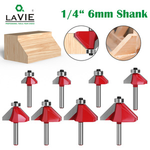 Juego de fresas de carburo LAVIE de 1/4 de pulgada para biselado, cortador de bordes para carpintería - Product Image 3