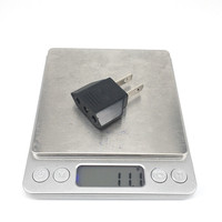 Adaptateur de prise Euro 2 à 2 broches plates USA 9618-1 en cuivre, convertisseur de prise EU vers US, émetteur et récepteur audio